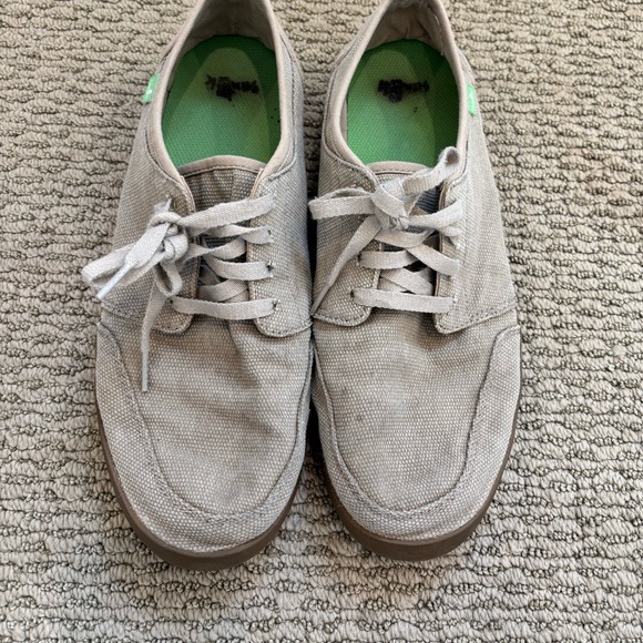 Sanuk Men's Sneakers in Light Gray and Brown - Picture 2 of 6